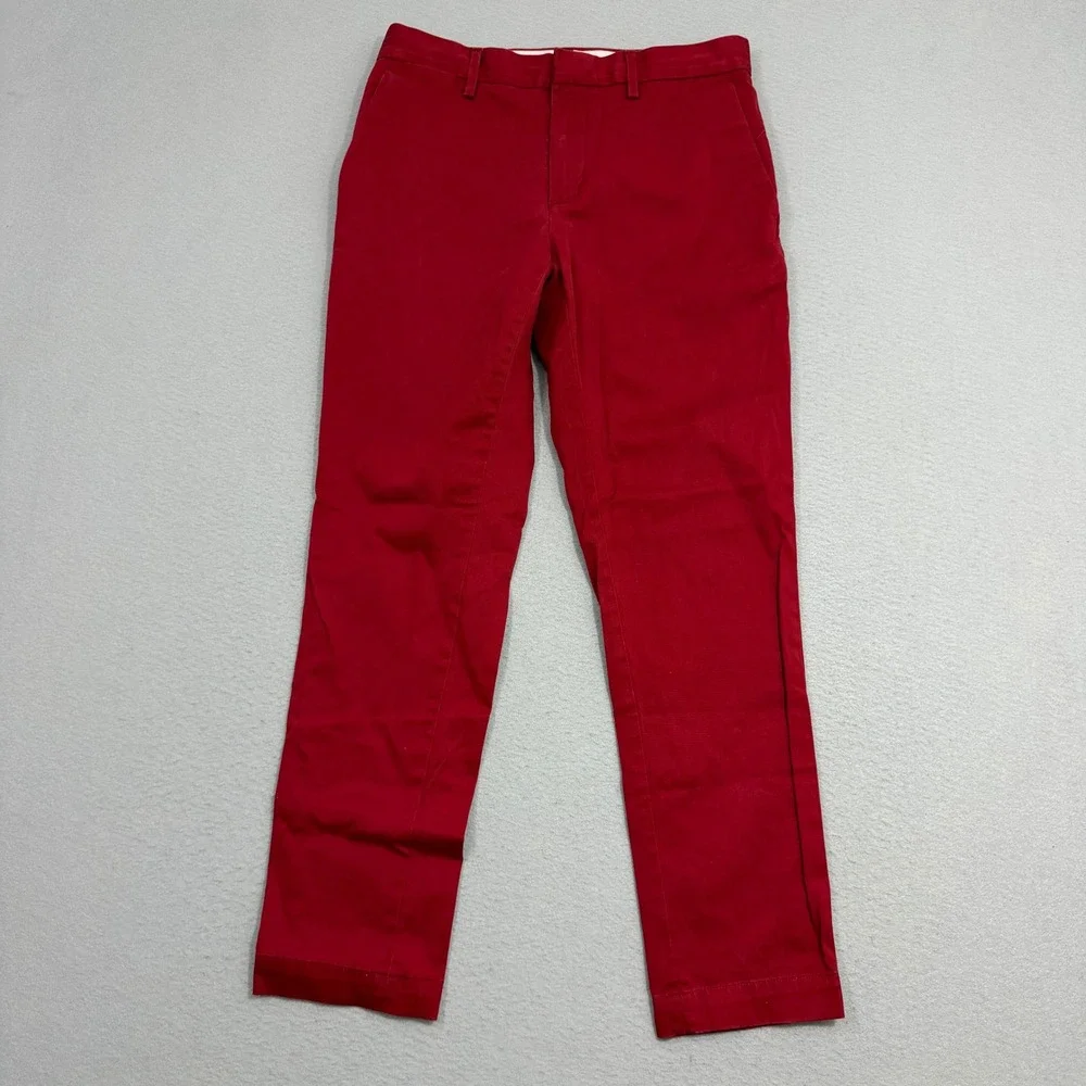 Banana Republic Chinos Men's 30x30 Red Mason Athletic Tapered Fit Rapid Movement